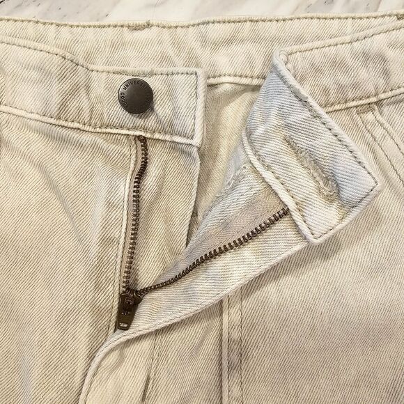 Universal Thread Wide Leg Highest Rise Jeans Oatmeal Women's Size 00/24R - Picture 4 of 12